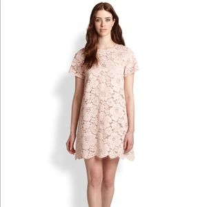 BCBG MAXAZRIA Pink Floral Lace Dress